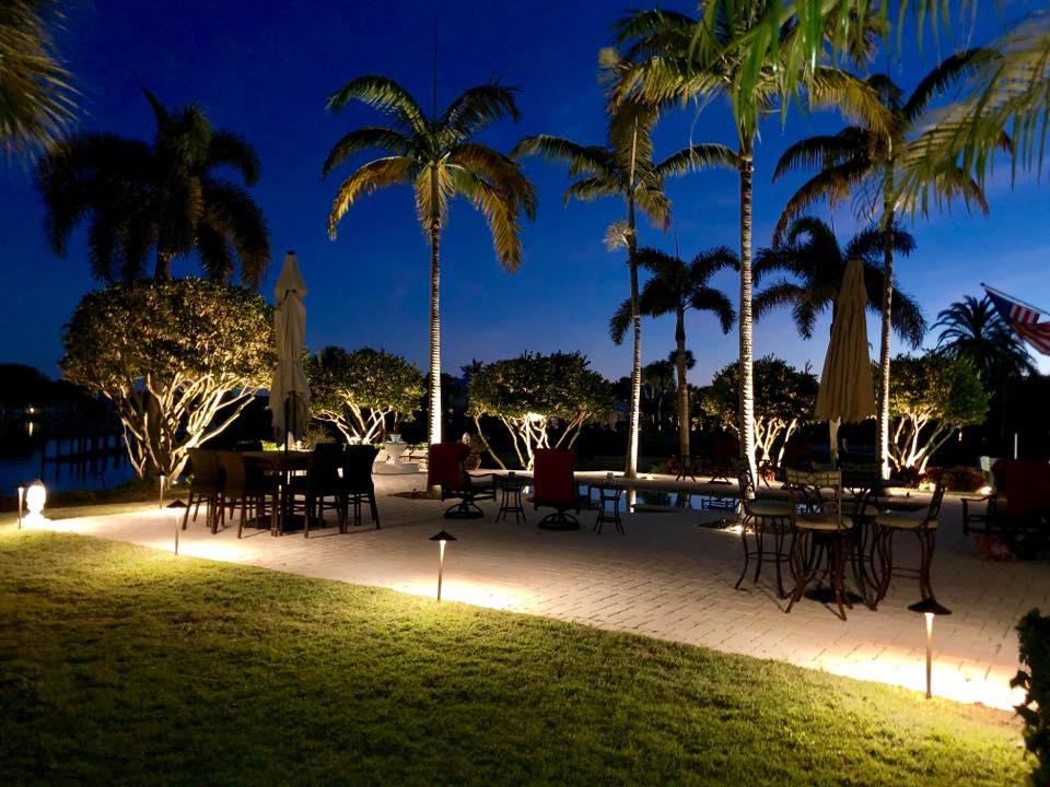 Landscape and outdoor lighting installed by Brandon Blais Electric, Vero Beach FL